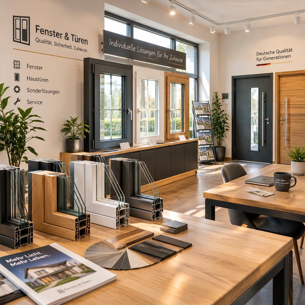Ausstellung mit Fenster- und Türmustern